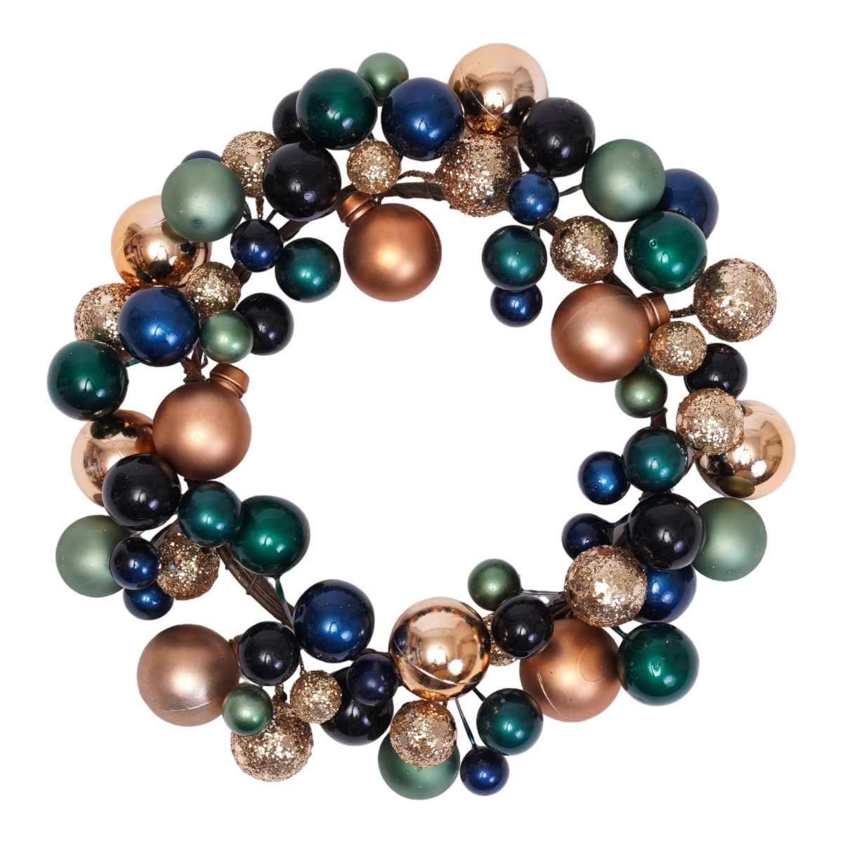 Girocandela natalizio mini ball verde oro Ø 14 cm