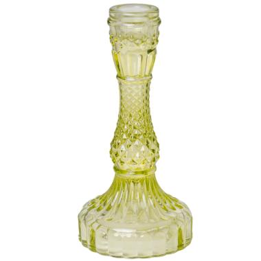 Porta candela natalizio 1 posto vetro kristal verde Ø 9 cm
