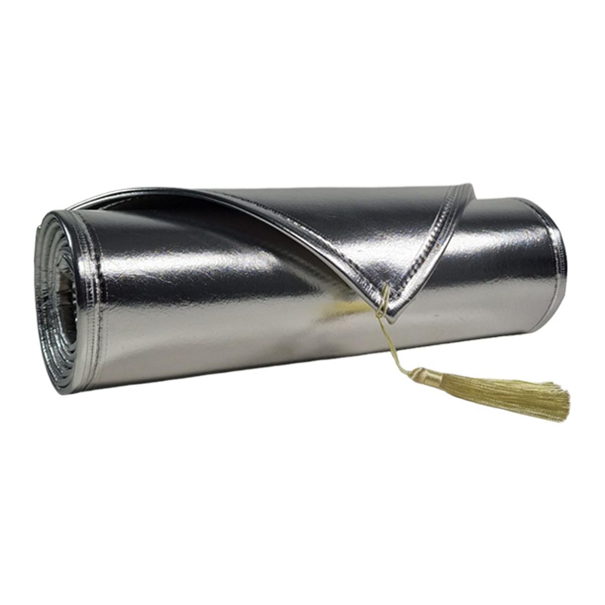 Runner metallic argento 33 x 180 cm