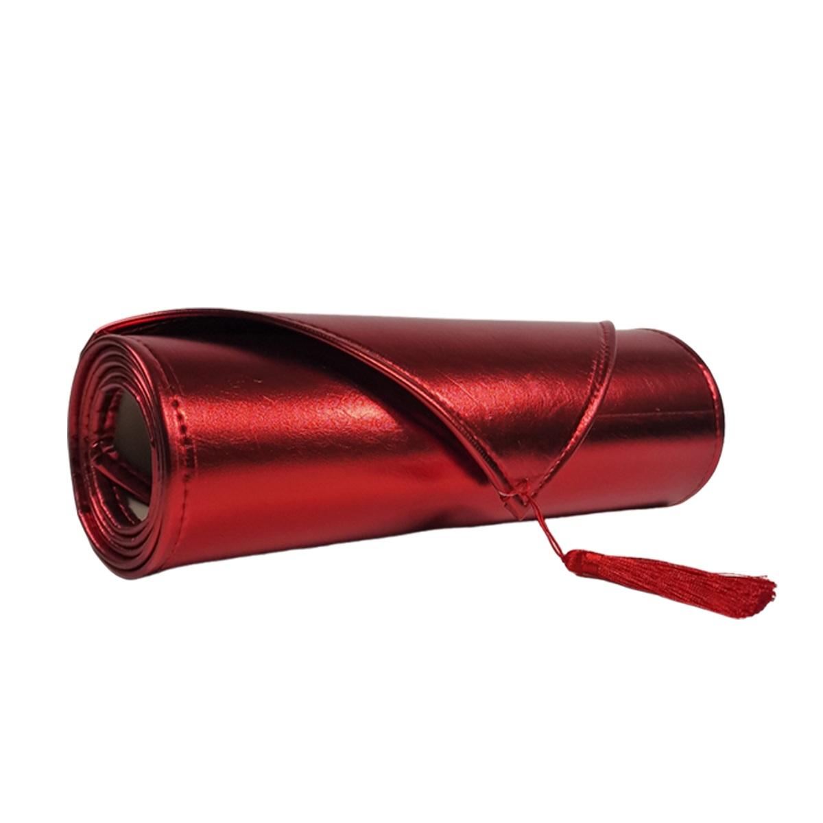 Runner metallic rosso 33 x 180 cm