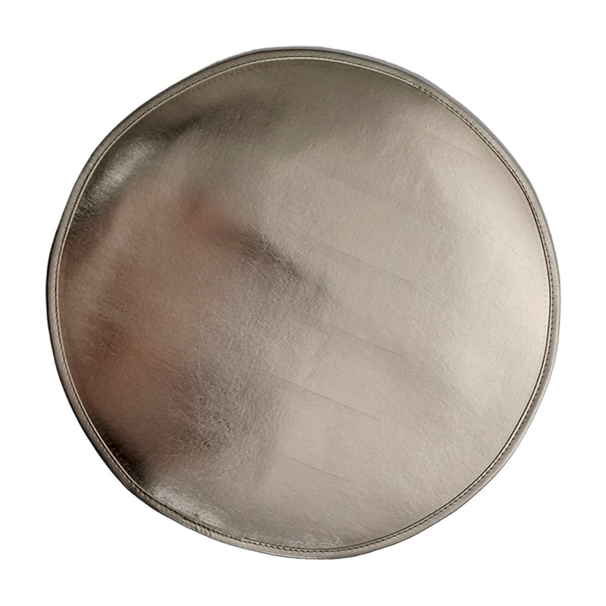 Tovaglietta Natalizia Sottopiatto Metallic Oro Champagne cm.Ø40 |Silani