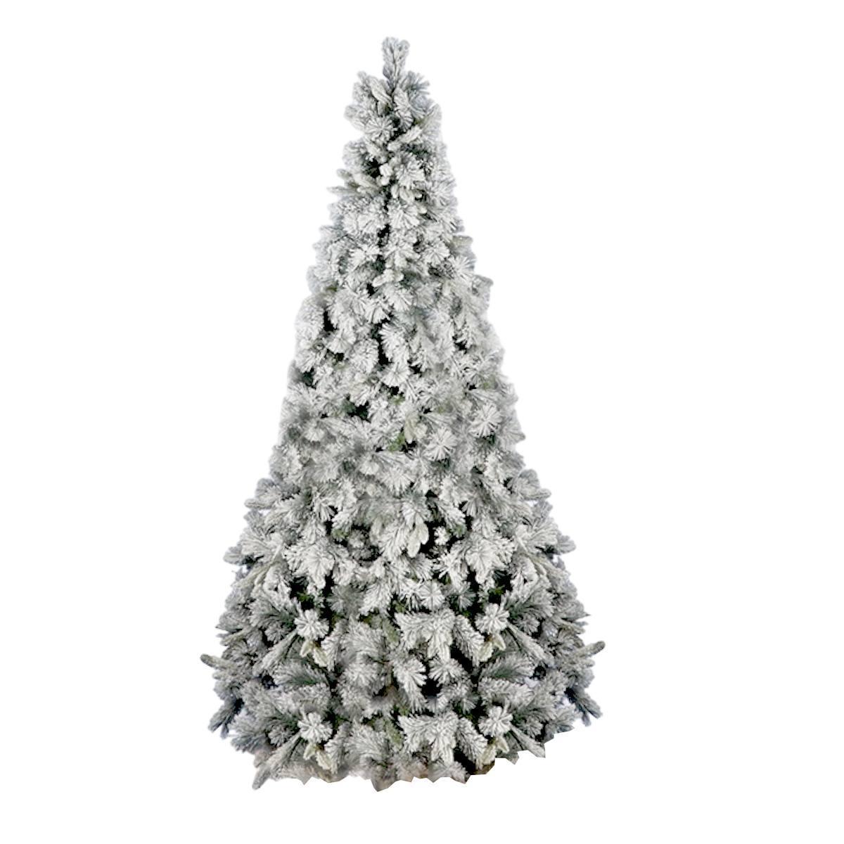 Albero di Natale 210 cm verde innevato magnifica
