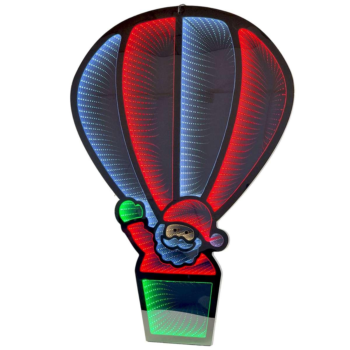 Luci di natale interno led 3d mongolfiera babbo natale 58 x 1,5 x 89 cm