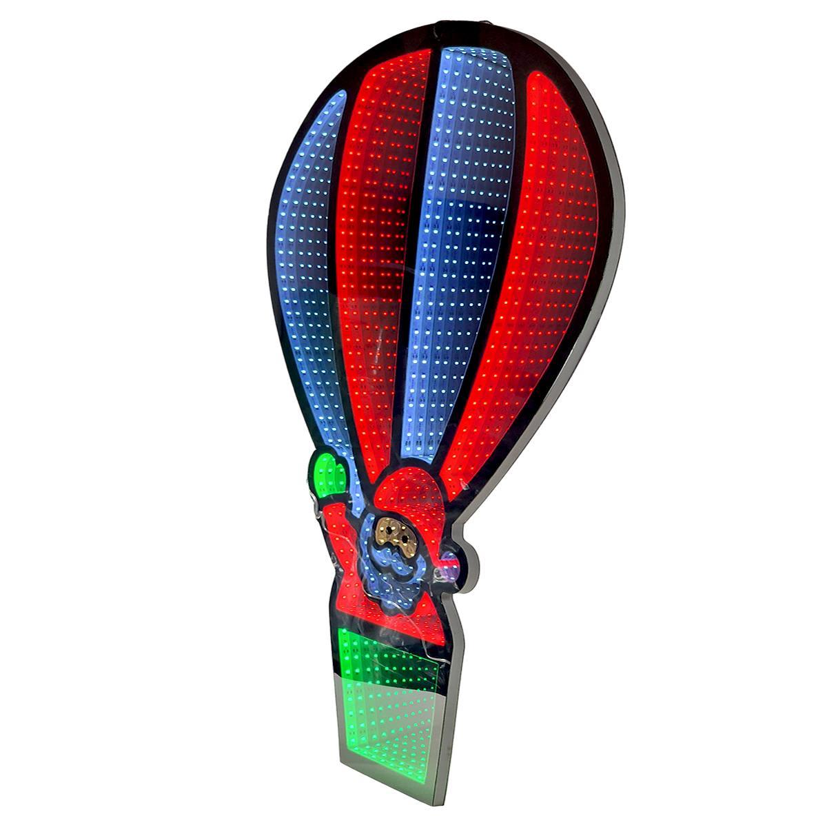 Luci di natale interno led 3d mongolfiera babbo natale 58 x 1,5 x 89 cm