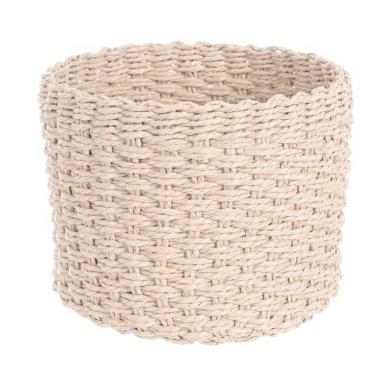 Cesto carta tondo beige