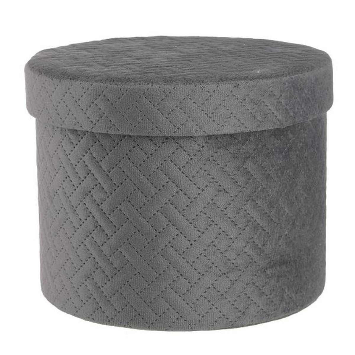 Scatola cartone velluto grigio coperchio