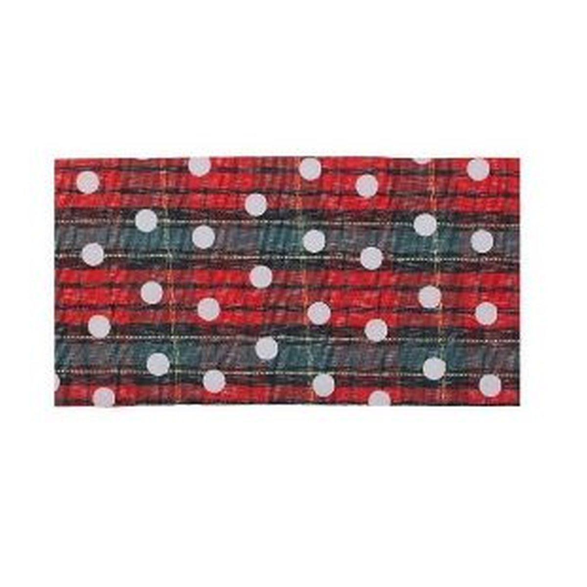 Nastro natalizio tartan 6,3 x 270 cm