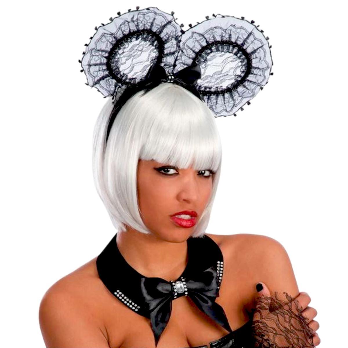 Collarino in raso nero strass