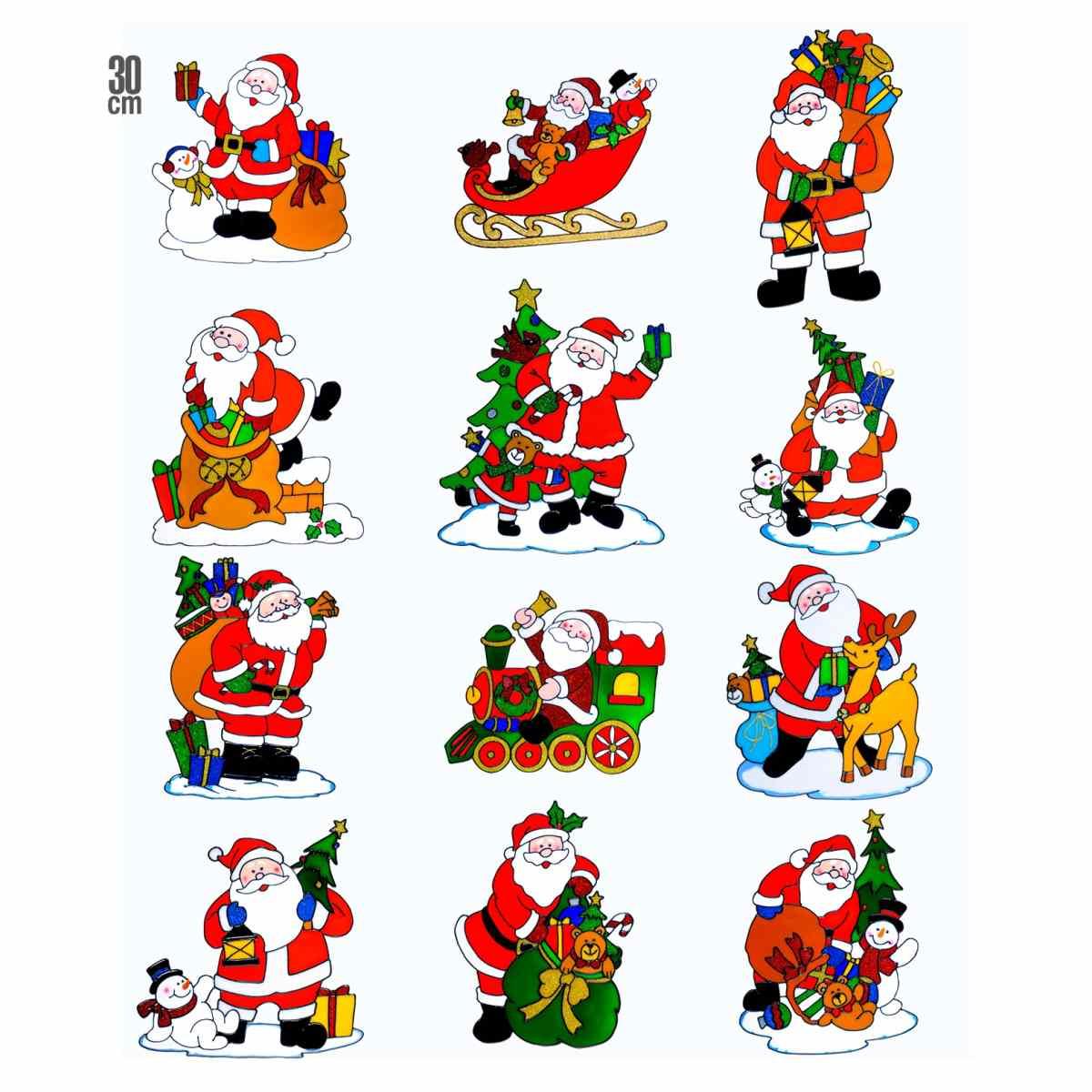 Vetrofanie gel adesive natale 30 cm