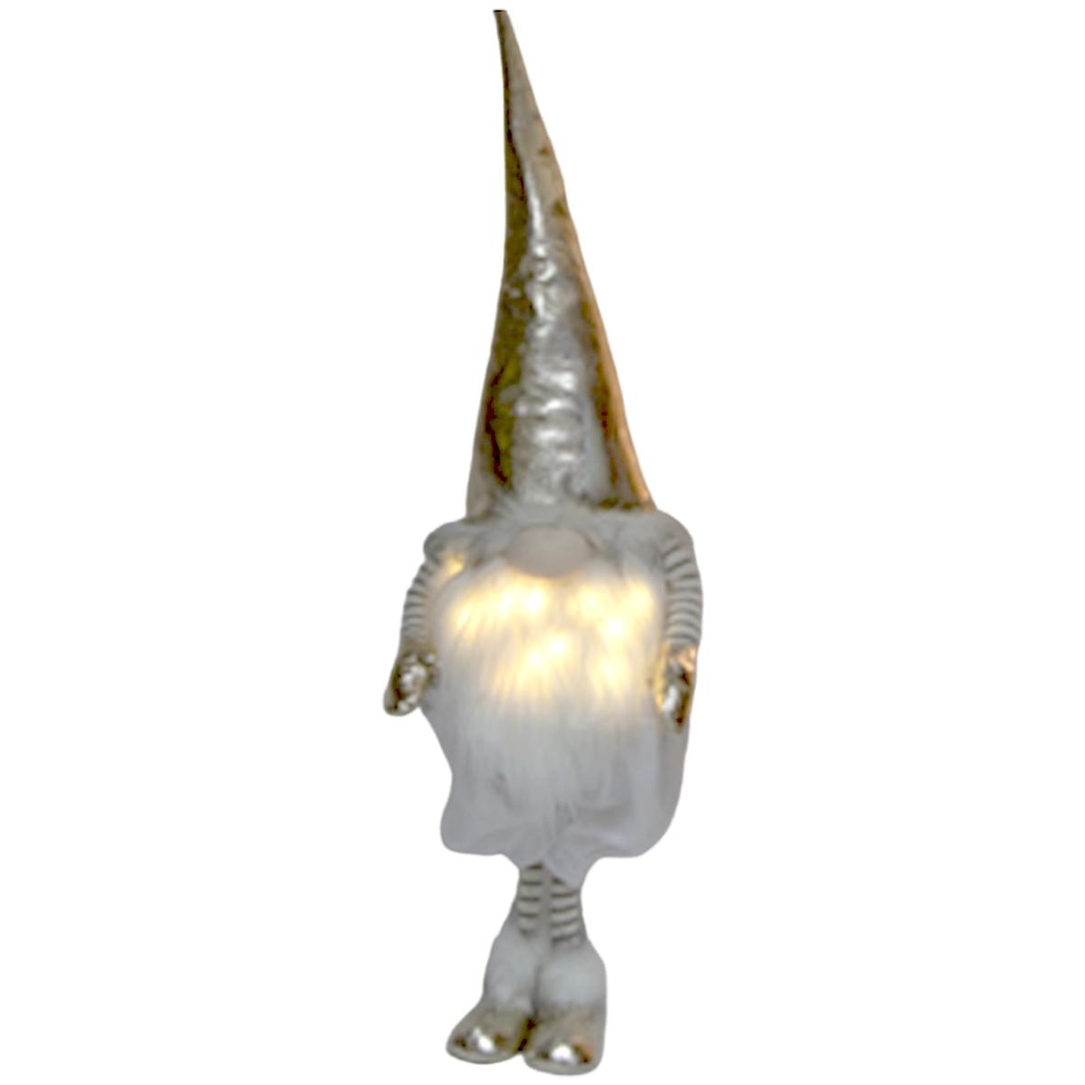 Pupazzo natalizio folletto chic oro led 142 cm