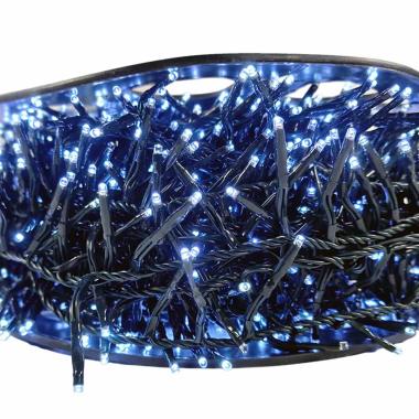 Luci di natale esterno 1500 led cluster bianco freddo 30 prolungabile