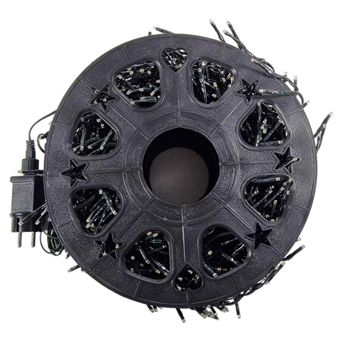Luci di natale esterno 1500 led cluster bianco caldo 30 prolungabile