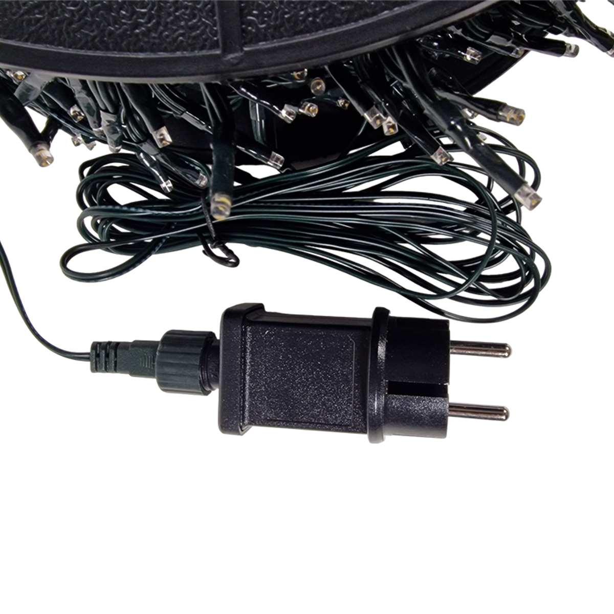 Luci di natale esterno 1500 led cluster bianco caldo 30 prolungabile