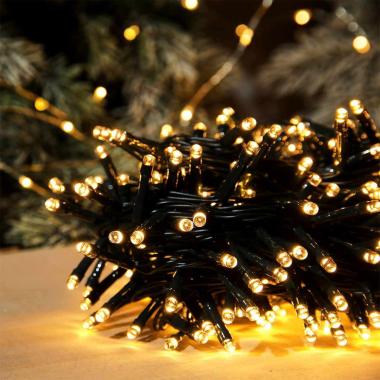 Luci di natale esterno 1500 led cluster bianco caldo 30 prolungabile