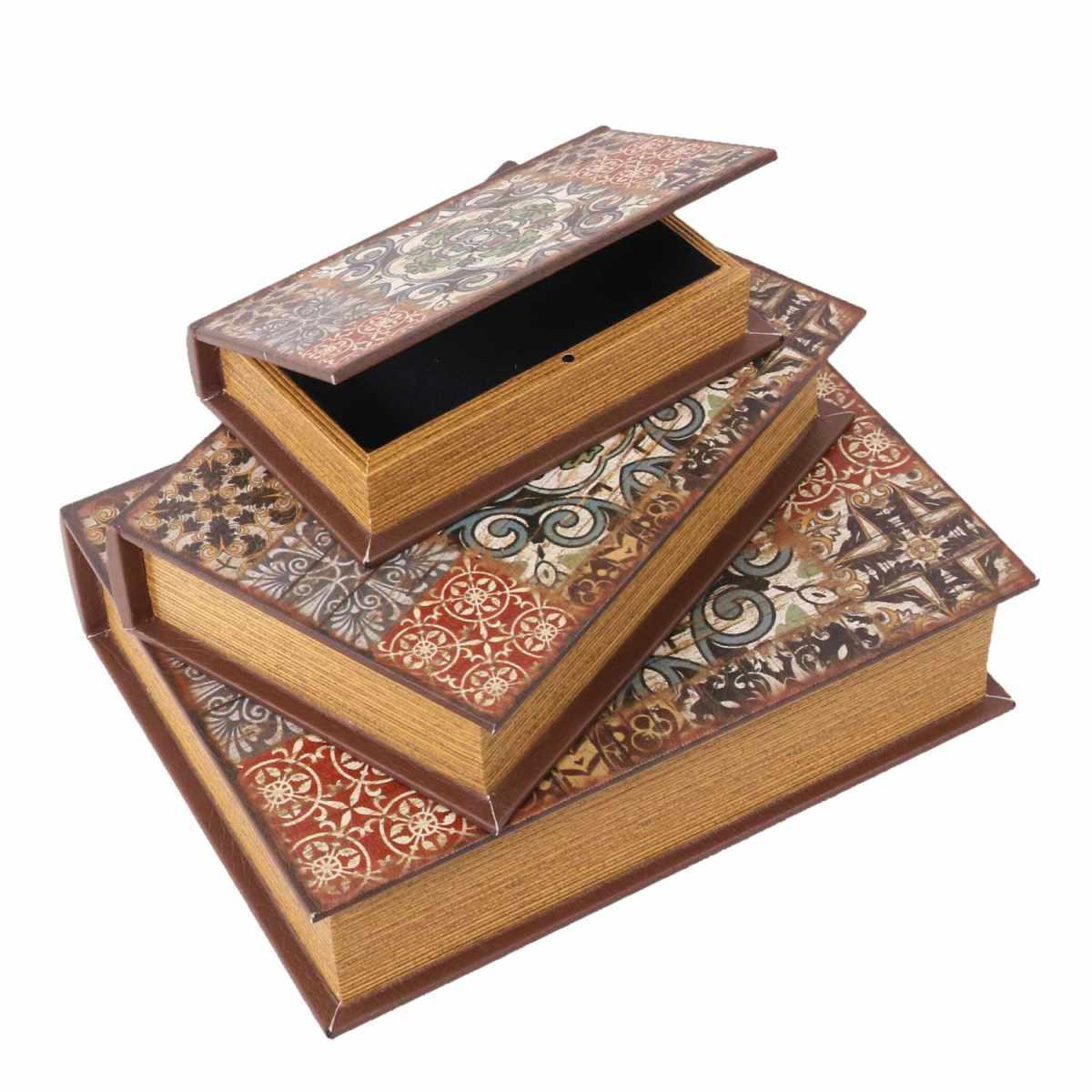 Scatola libro legno mandala 32 x 8 cm