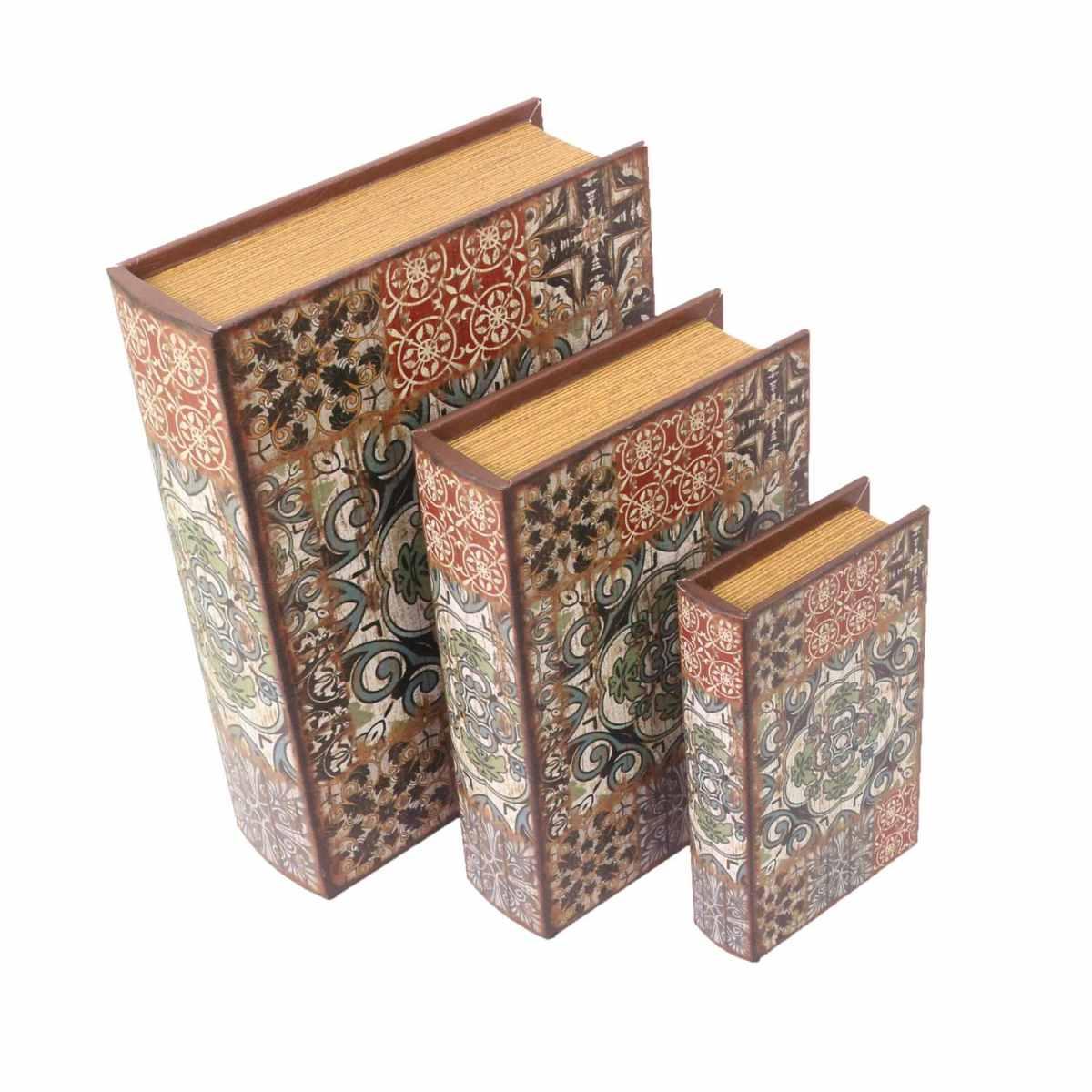 Scatola libro legno mandala 32 x 8 cm