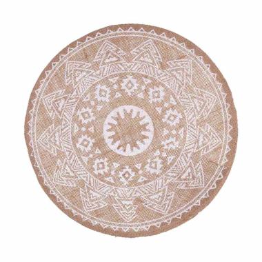 Sottopiatto Tavola Juta con Mandala Bianco cm.Ø38 |Vacchetti