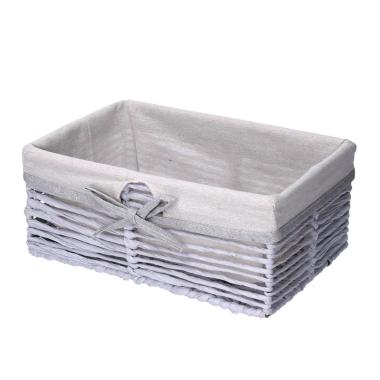 Cesto carta rettangolare grigio 38 x 27 cm