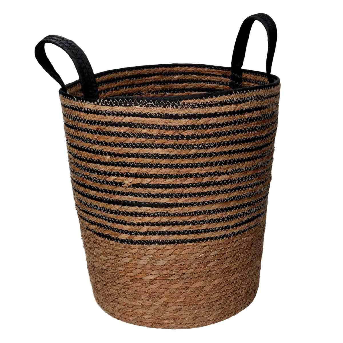 Cesto vimini portaoggetti nero