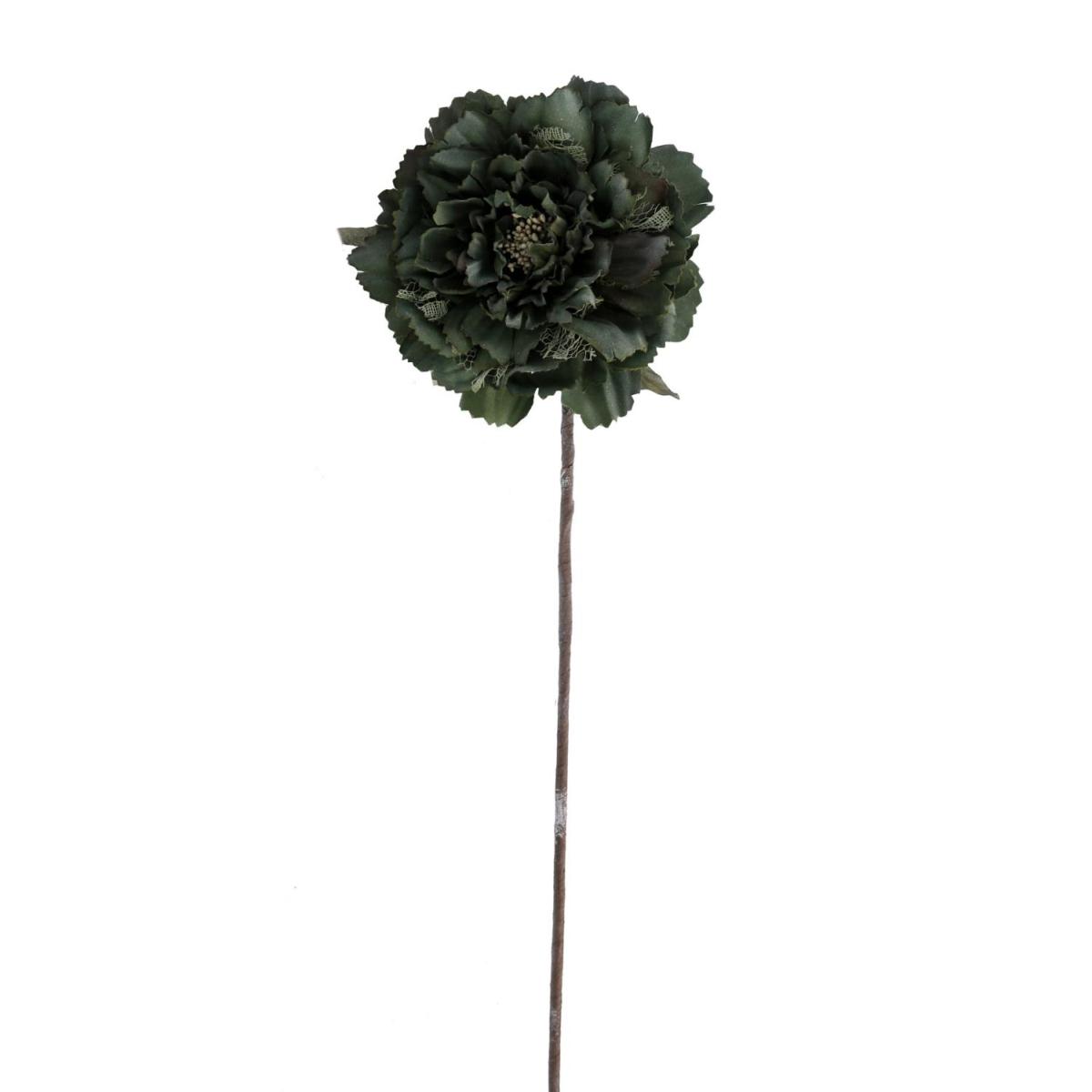 Fiore in tessuto verde 14 cm