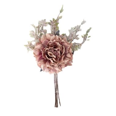 Fiore peonia in tessuto rosa 26 cm