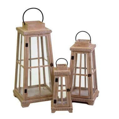 Lanterna legno 20 x 20 cm