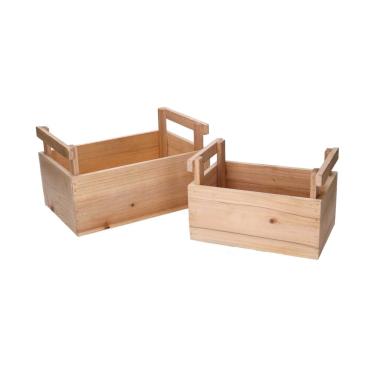 Cassetta legno manici 26 x 18 x 15 cm
