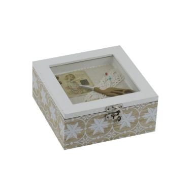 Scatola porta lavoro legno 15 x 15 x 7 cm