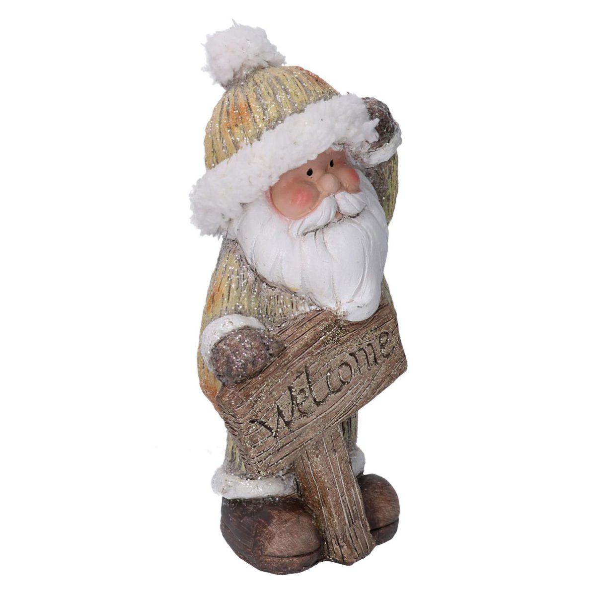Babbo natale resina cartello 18 cm