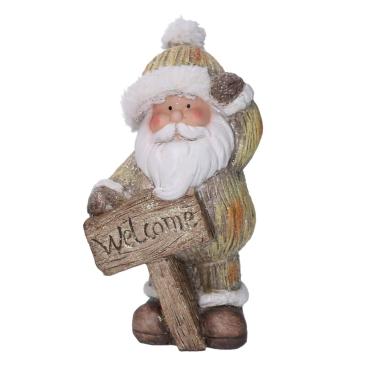 Babbo natale resina cartello 18 cm