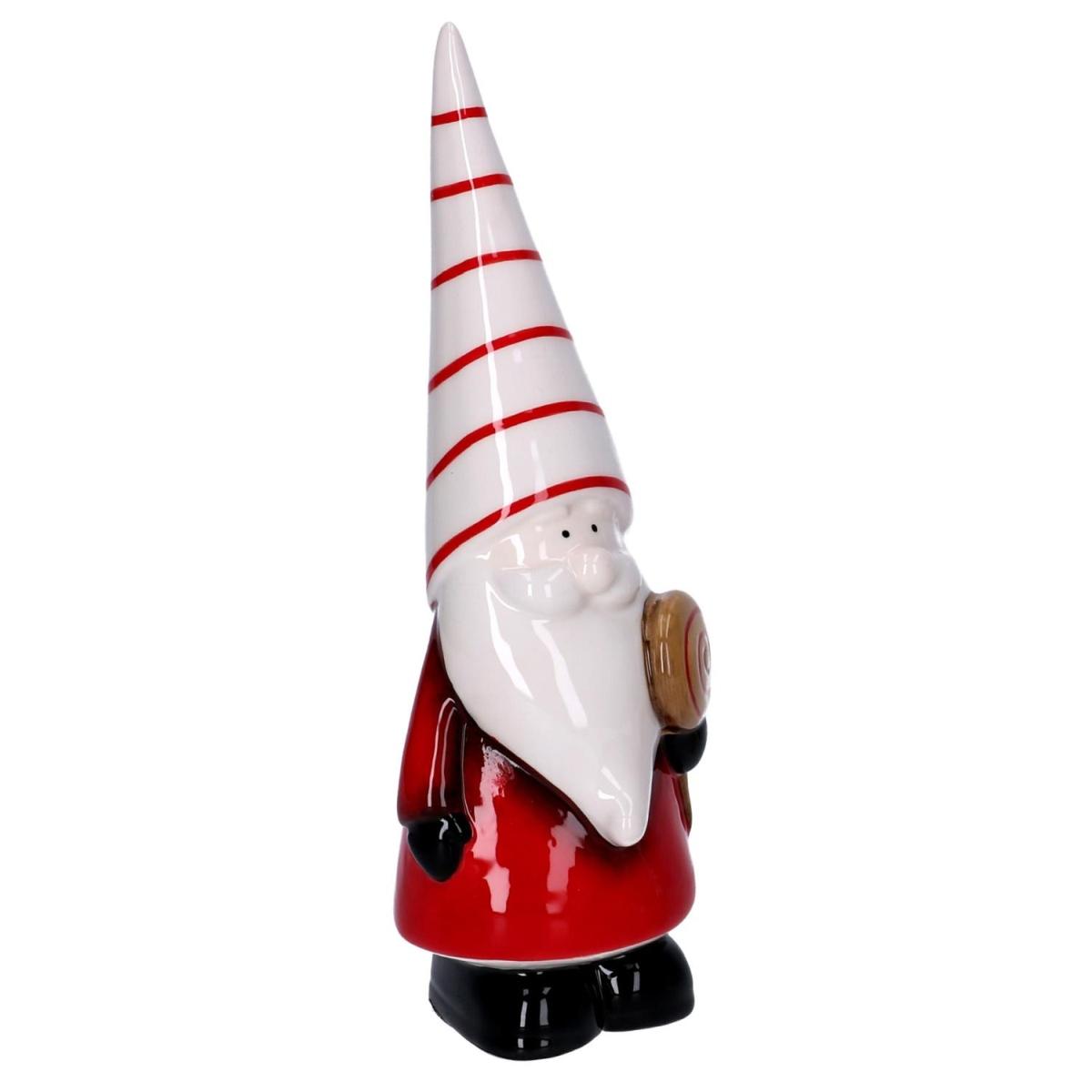 Babbo natale ceramica rosso 17 cm