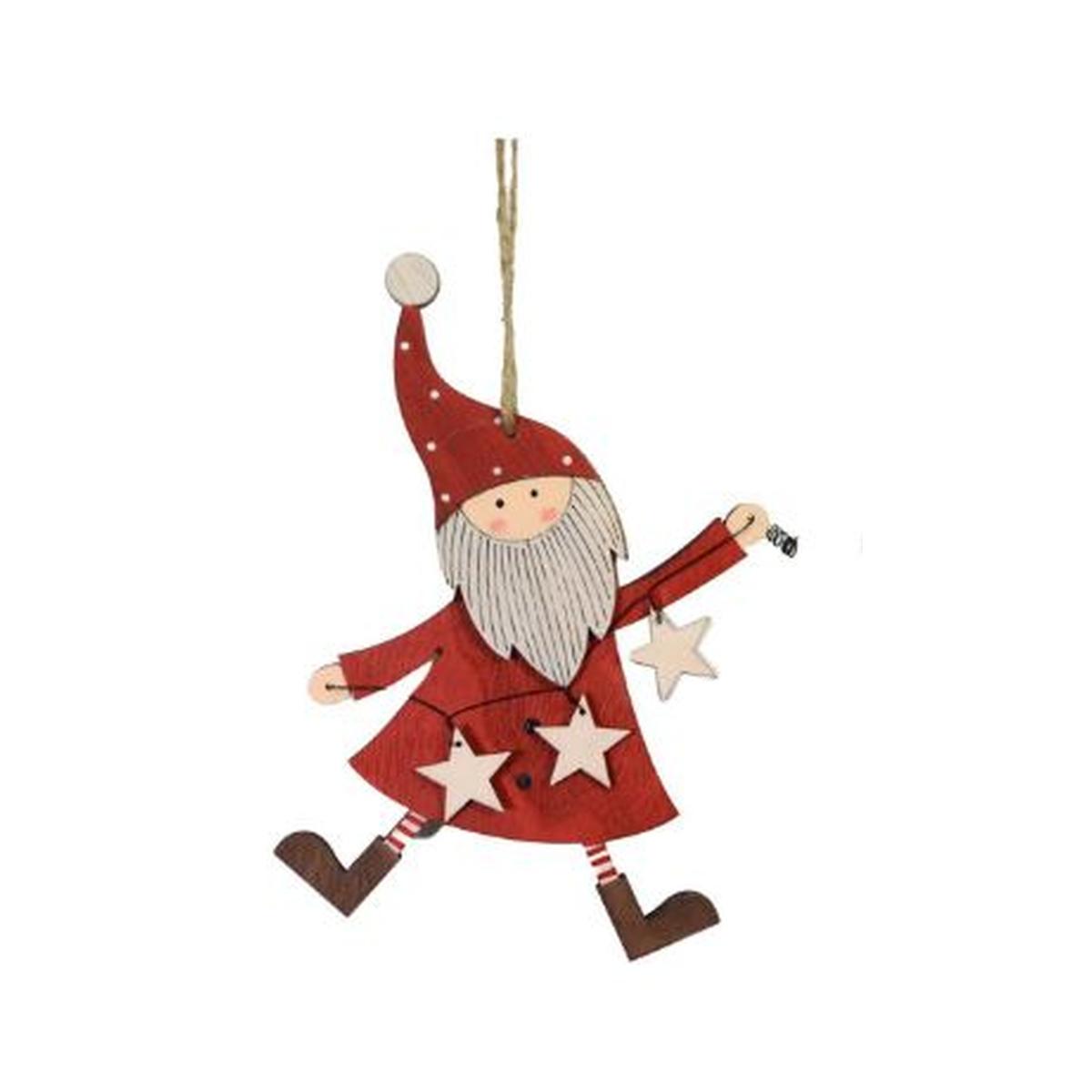 Babbo natale legno 16 cm