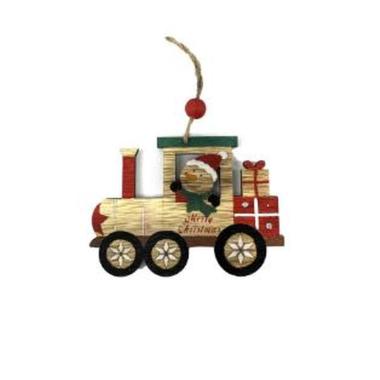 Gioco trenino legno pupazzo di neve 12 x 21,5 cm