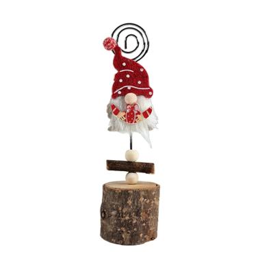 Segnaposto natalizio molletta legno babbo natale 15,5 cm