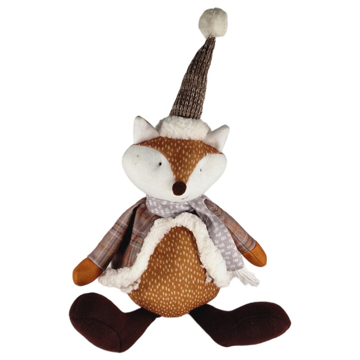 Pupazzo natalizio renna sciarpa cappello 54 cm
