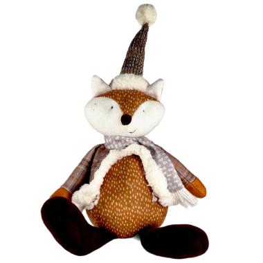 Pupazzo natalizio renna sciarpa cappello 54 cm