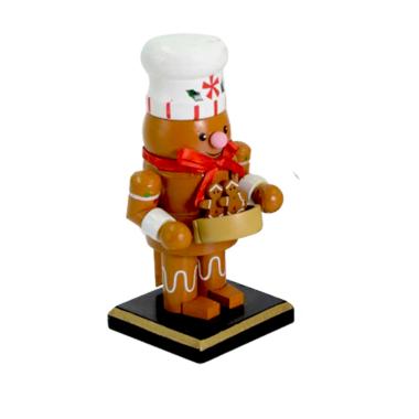 Soldatino schiaccianoci legno pan di zenzero 15 cm