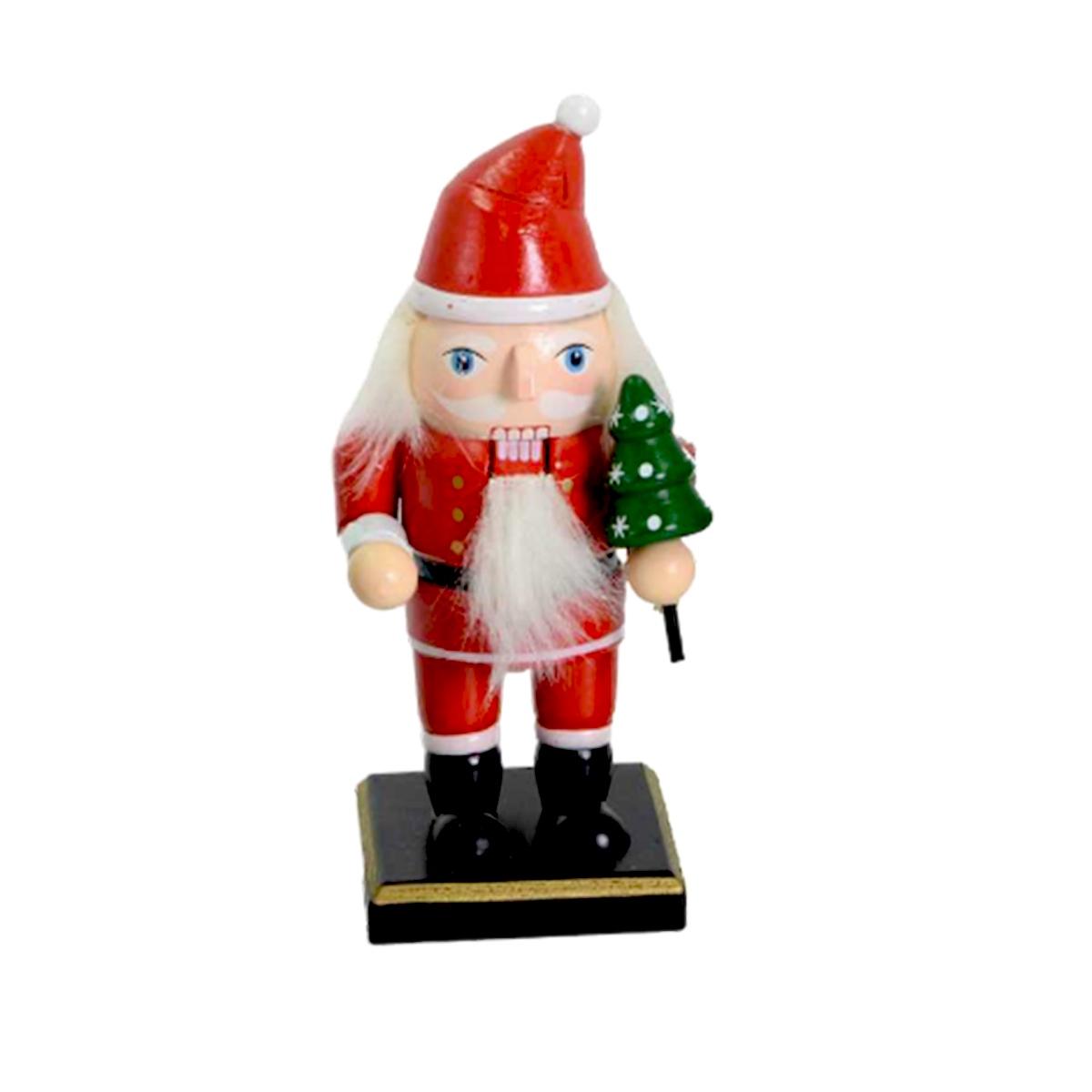 Soldatino schiaccianoci legno babbo natale 15 cm