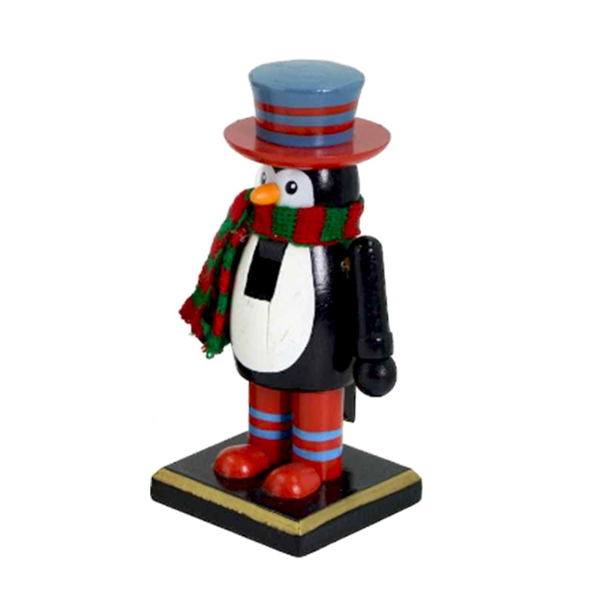 Soldatino schiaccianoci legno pinguino 15 cm