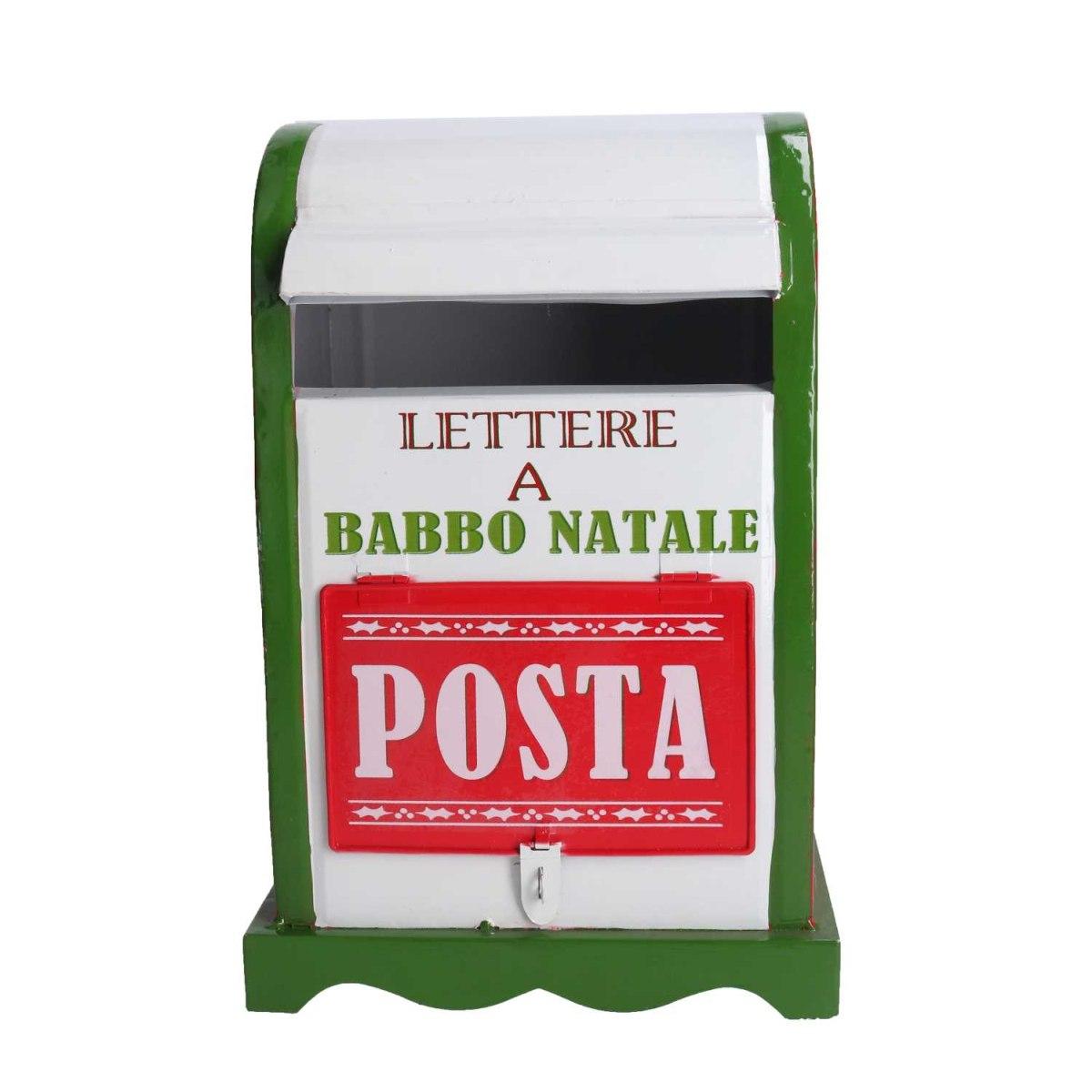Cassetta natalizia postale metallo 20 x 22,5 cm