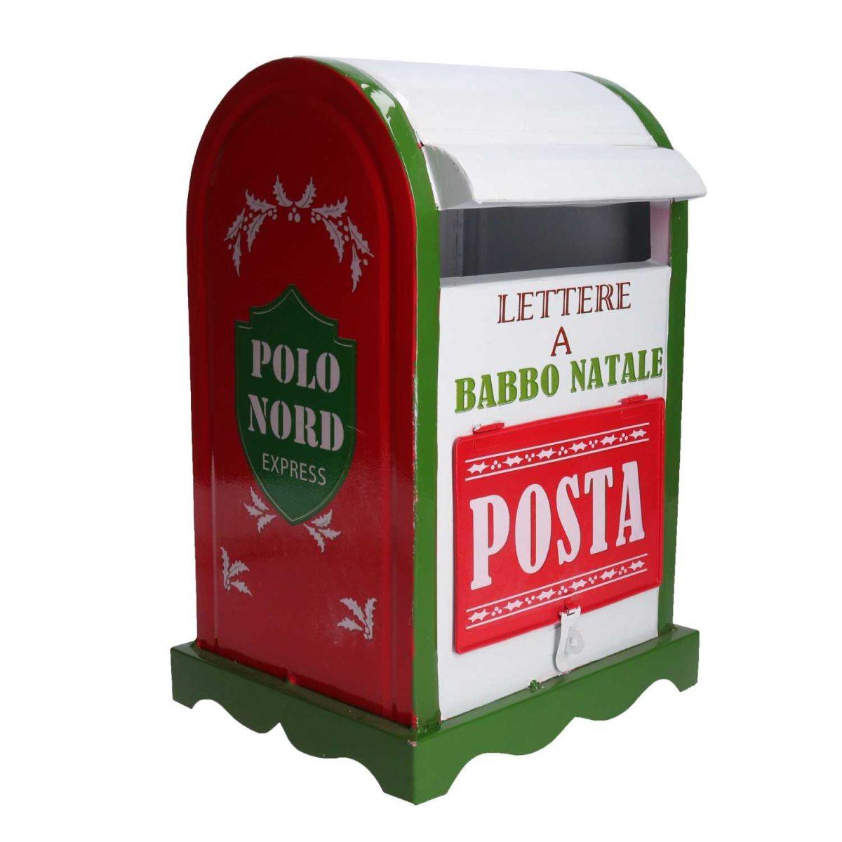 Cassetta natalizia postale metallo 20 x 22,5 cm