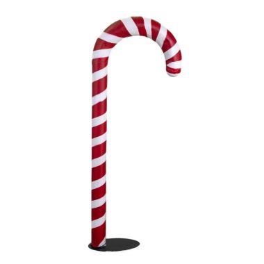 Decorazione natalizia bastoncino candy natale metallo 118 cm