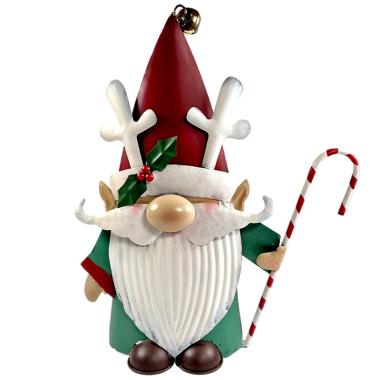 Decorazione natalizia babbo natale metallo 34,5 x 10 cm
