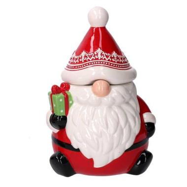 Barattolo natale ceramica babbo natale 26 cm