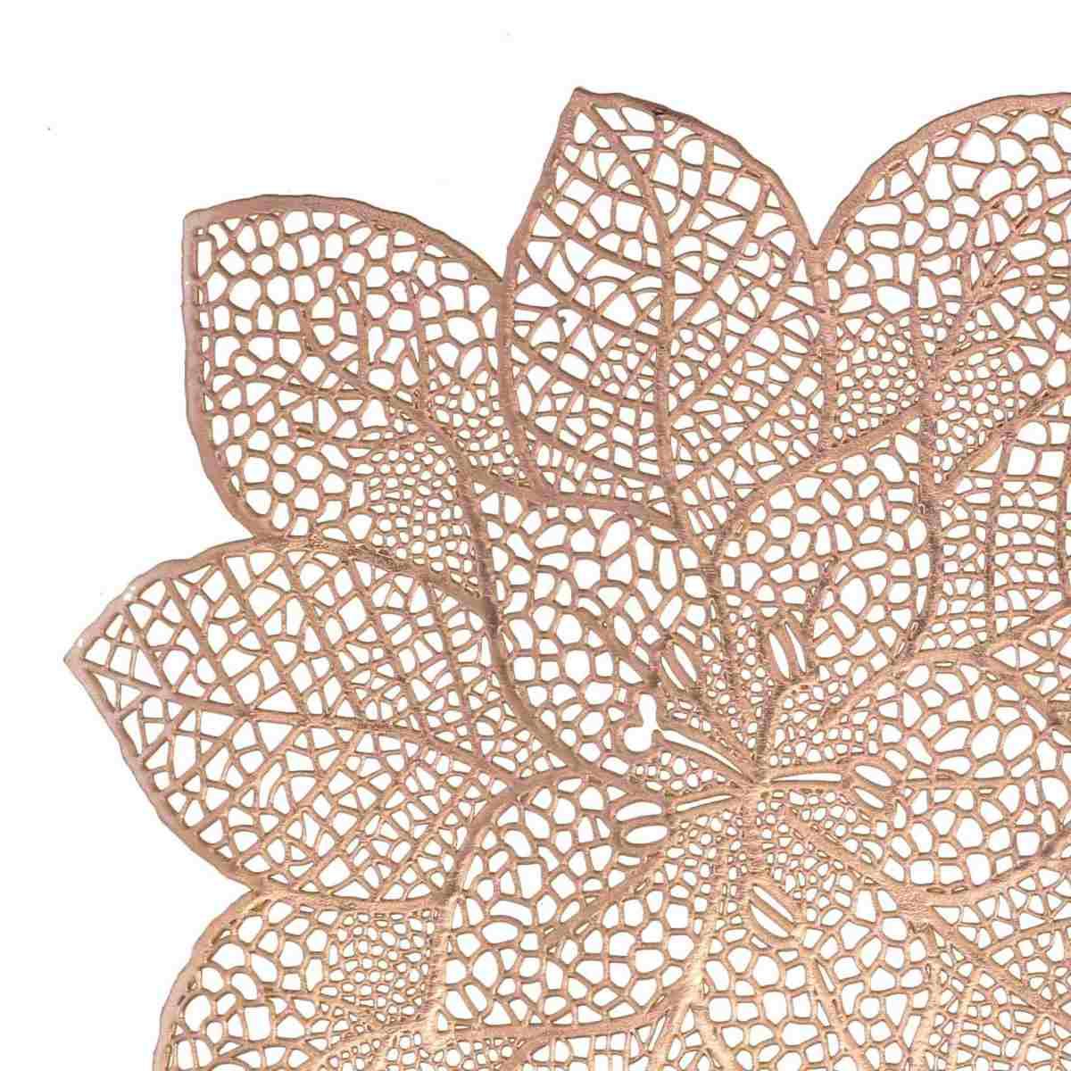 Runner fiori oro plastica 35 x 91 cm