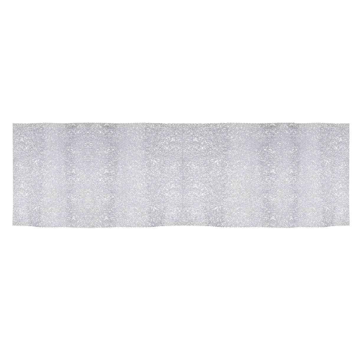 Runner rettangolare argento plastica 33 x 155 cm