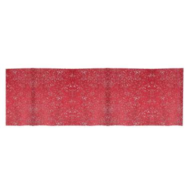 Runner rettangolare rosso plastica 33 x 155 cm