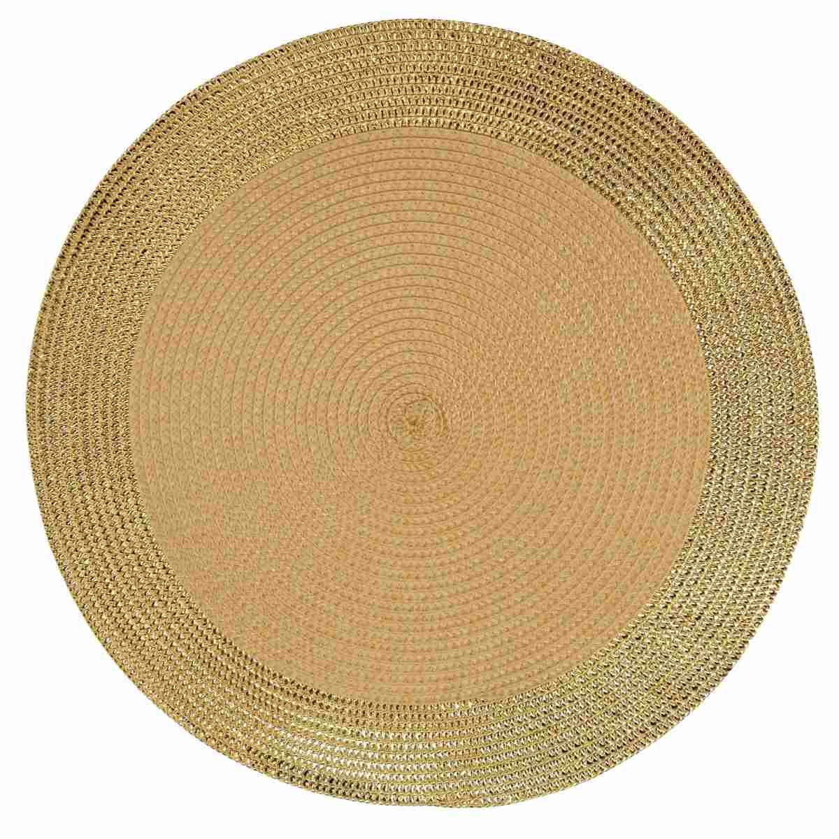 Tovaglietta Natalizia Sottopiatto PVC Oro cm.Ø38 |Vacchetti