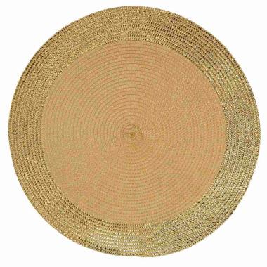 Tovaglietta Natalizia Sottopiatto PVC Oro cm.Ø38 |Vacchetti