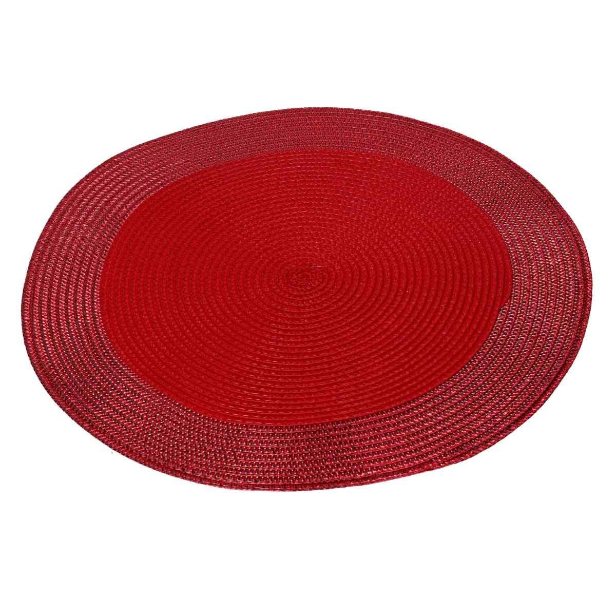 Tovaglietta Natalizia Sottopiatto PVC Rosso cm.Ø38 |Vacchetti